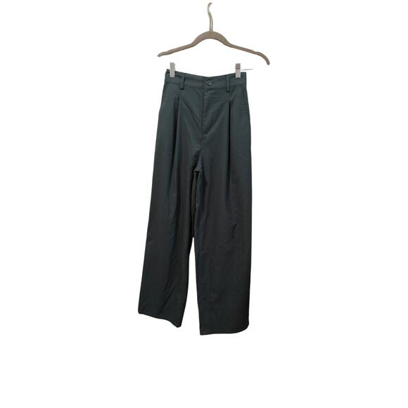 Urban Outfitters Green Teal Vivien Pleated Wide Leg Trouser Pants Size XS - Picture 5 of 9